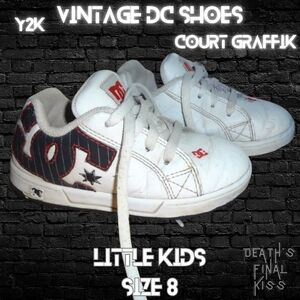 DC Shoes Court Graffik pinstriped skate sneakers skateboard toddler preschool 8